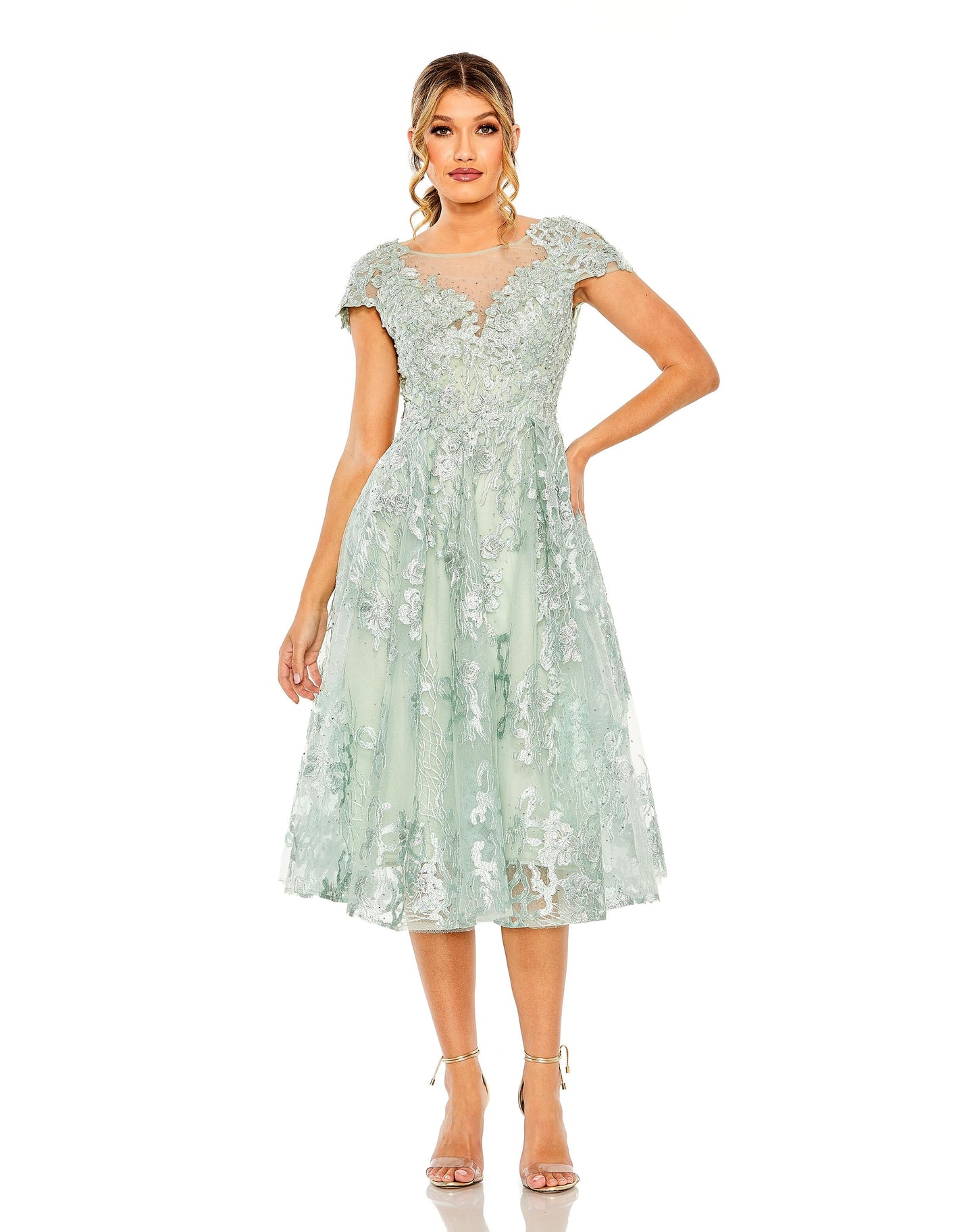 Mother of the Bride Dresses Short Mother of the Bride A Line Midi Dress Sage