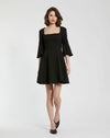 Cocktail Dresses Short Mini Square Neck Cocktail Dress Black