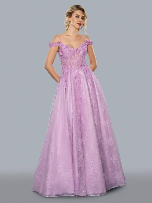 Stella Couture 21038 Off Shoulder Long Prom Dress