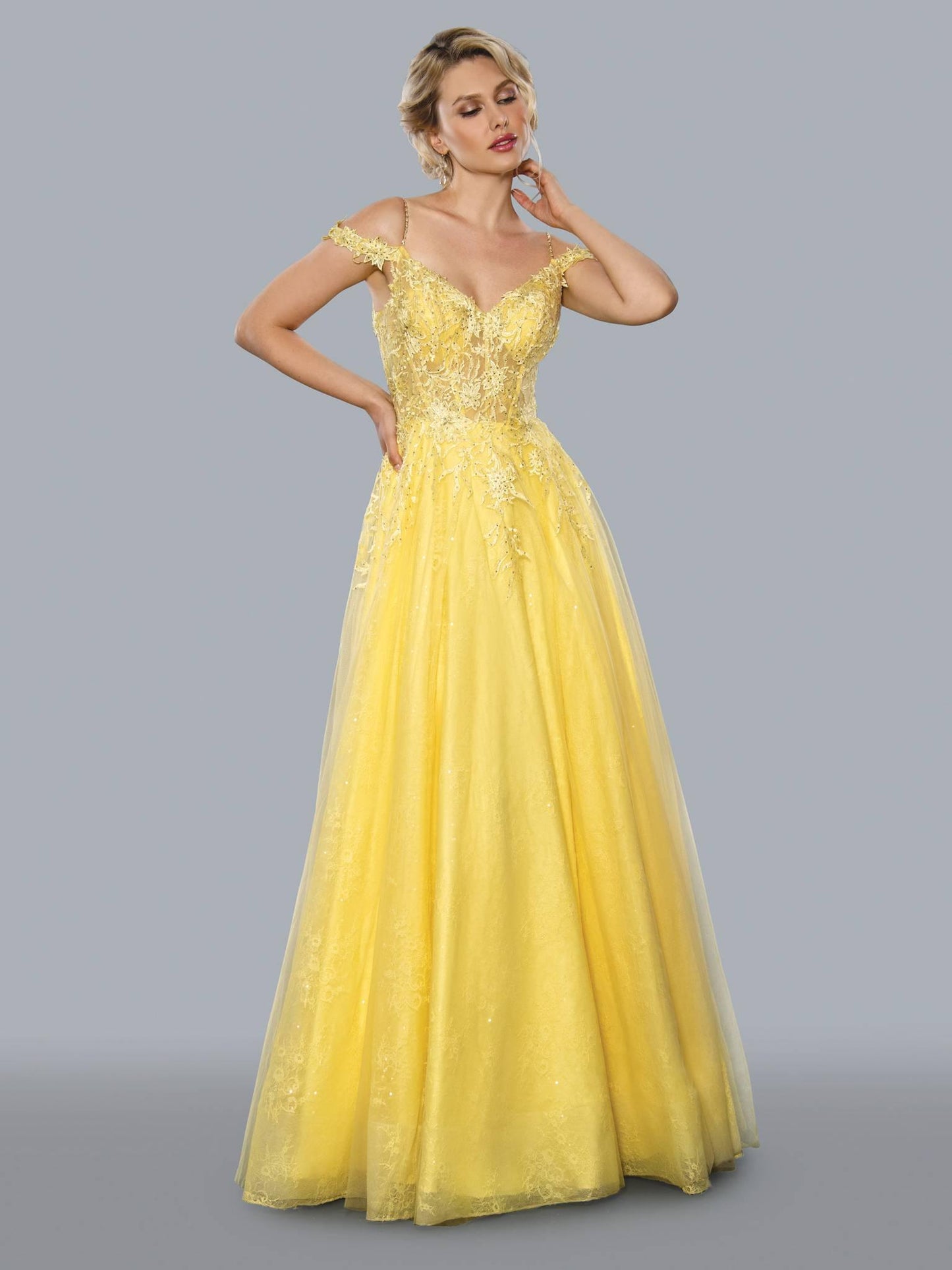 Stella Couture 21038 Off Shoulder Long Prom Dress