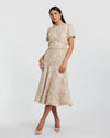 Formal Dresses A Line Detail Tea Length Formal Dress Blush