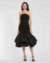 Cocktail Dresses Short Cocktail Ruffle Midi Length Dress Black