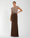 Formal Dresses Long Formal Beaded Evening Dress Chocolate