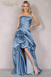 Prom Dresses High Low Long Formal Ruffled Prom Dress Slate