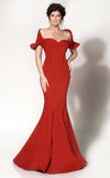 Formal Dresses Long Mermaid Formal Ruffled Evening Dress Red