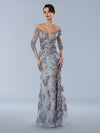 Formal Dresses Long Formal Beaded Applique Evening Dress Multi
