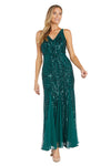 Nightway Long Formal Sequins Dress 21685 - The Dress Outlet Emerald