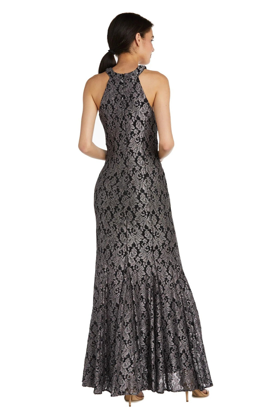 Formal Dresses Long Glitter Formal Evening Petite Dress Black/Taupe
