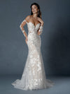 Wedding Dresses Long Beaded Bridal Lace Mermaid Wedding Dress Off White