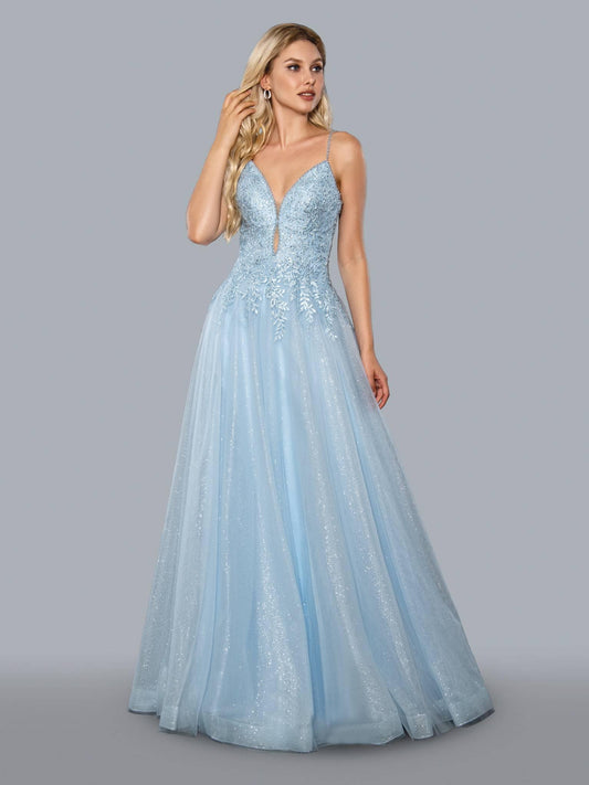 Stella Couture 22028 Long Spaghetti Strap Prom Dress