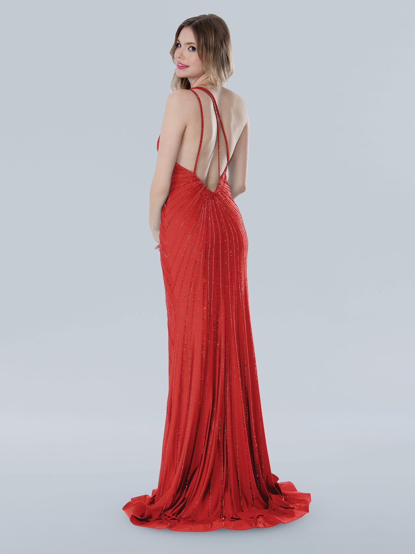 Prom Dresses Prom Long Slit Formal Evening Dress Red