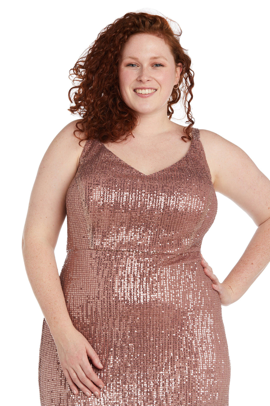 Nightway Long Formal Plus Size Prom Dress 22086W