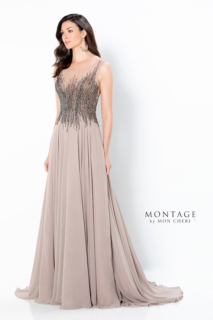 Formal Dresses Long Beaded Bodice Formal Evening Dress Taupe