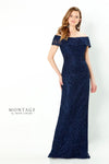 Formal Dresses Long Ruffle Top Formal Evening Dress  Navy Blue