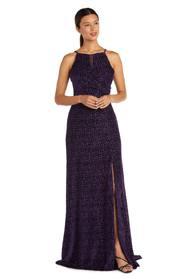 Formal Dresses Long Evening Formal Halter Dress Plum