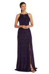 Formal Dresses Long Evening Formal Halter Dress Plum