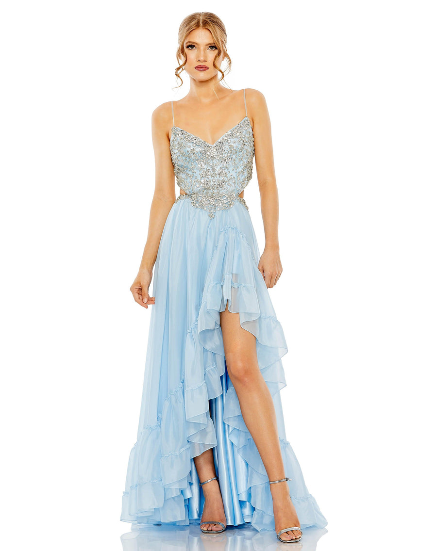Prom Dresses Prom Spaghetti Strap Long Gown Powder Blue