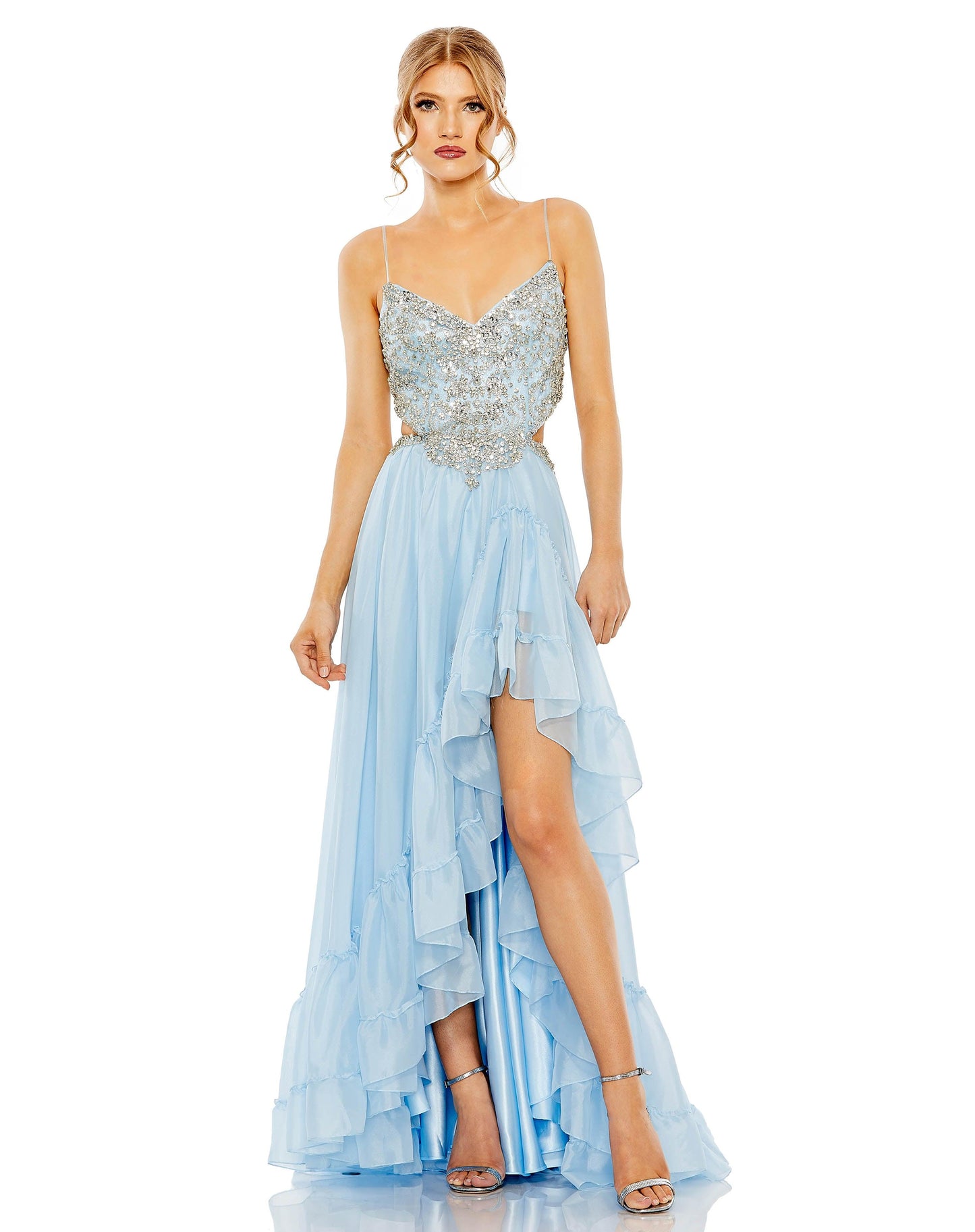 Prom Dresses Prom Spaghetti Strap Long Gown Powder Blue
