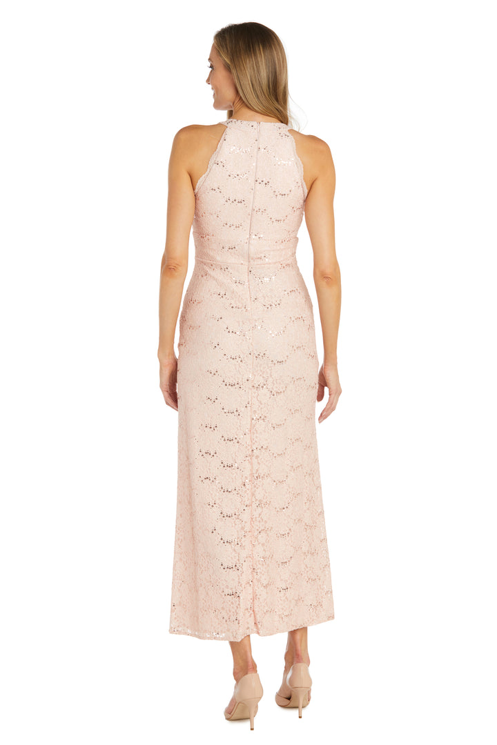 Formal Dresses Formal Halter Evening Sequin Long Dress Blush