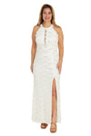 Formal Dresses Formal Halter Evening Sequin Long Dress Ivory