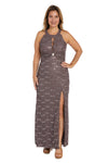 Formal Dresses Formal Halter Evening Sequin Long Dress Mocha