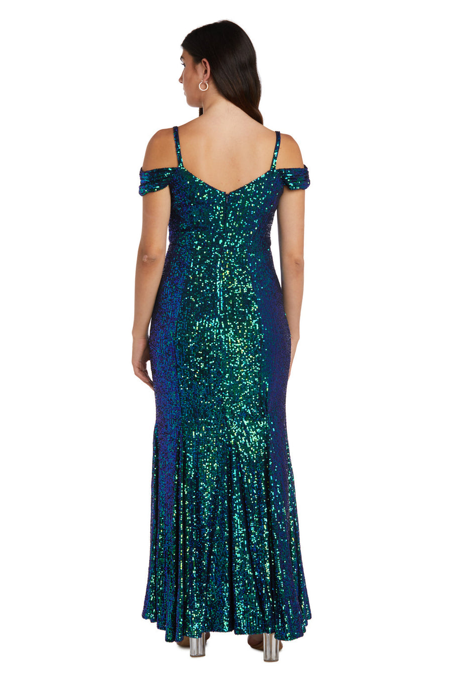 Formal Dresses Long Formal Sequin Evening Dress Navy/Teal