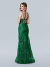 Prom Dresses Long Formal Slit Evening Prom Dress Emerald