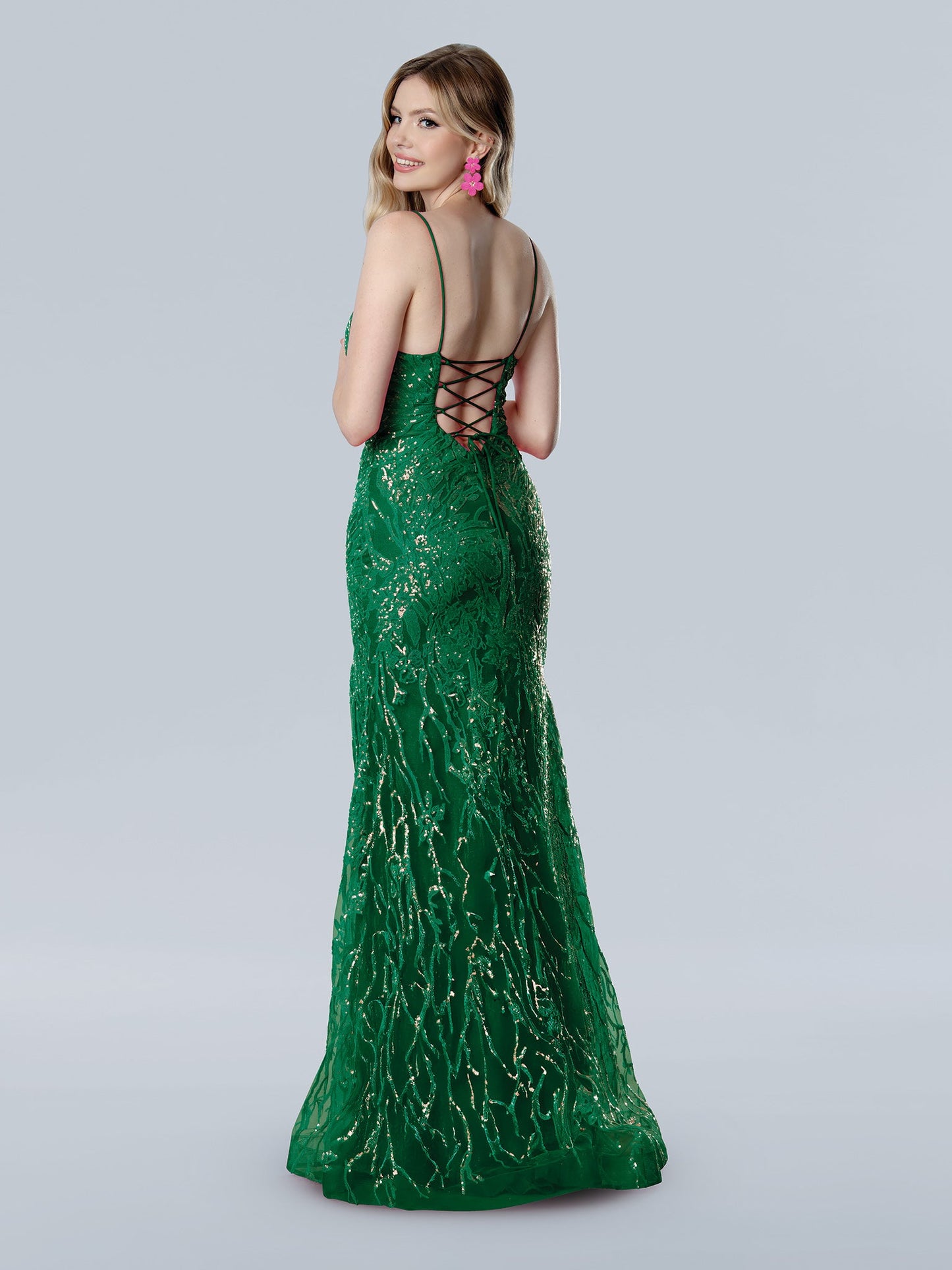 Prom Dresses Long Formal Slit Evening Prom Dress Emerald