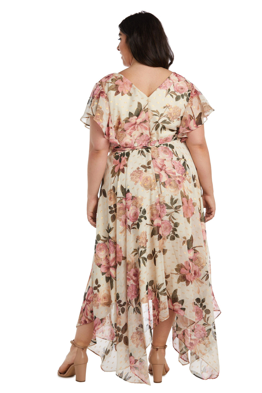 Nightway High Low Plus Size Floral Dress 22165W