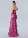 Prom Dresses Long Prom Sequin Print Formal Dress Fuchsia