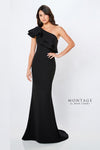 Formal Dresses Ruffled Long Formal Evening Dress Black