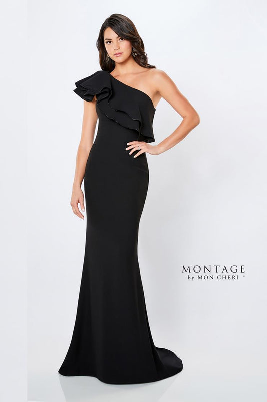 Formal Dresses Ruffled Long Formal Evening Dress Black