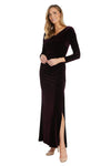 Formal Dresses Formal Long Sleeve Evening Dress Maroon