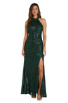Formal Dresses Long Halter Sequin Evening Formal Dress Hunter