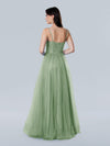 Prom Dresses Long Corset A Line Formal Glitter Prom Dres Sage