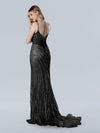 Prom Dresses Prom Long Formal Beaded Slit Evening Dress Black