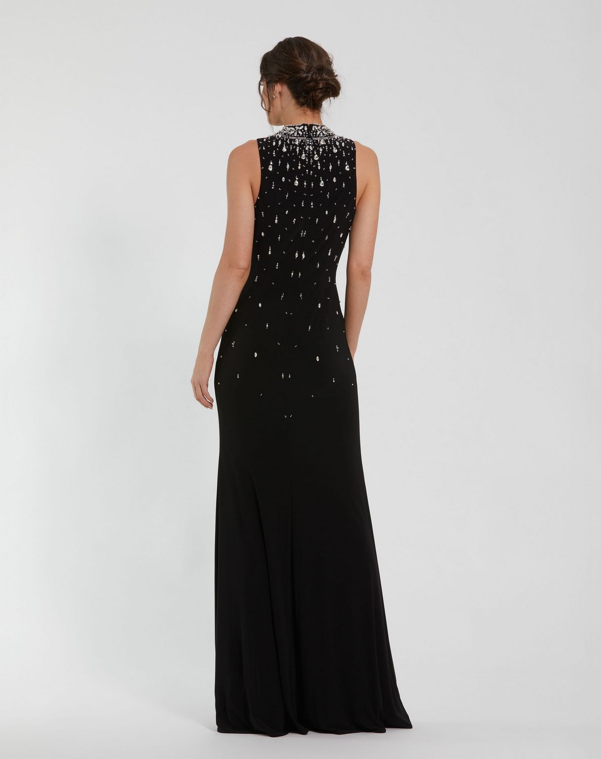 Prom Dresses Long Fitted Formal Prom Beaded Dress Black