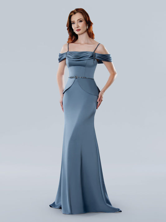 Formal Dresses Formal Long Beaded Evening Dress  Pewter