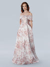 Formal Dresses Long Floral Formal A Line Evening Dress Antique Rose