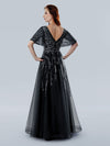 Mother of the Bride Dresses A Line Long Formal Floral Beaded Mother of the Bride Dress Charcoal