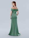 Mother of the Bride Dresses Beaded Long Floral Peplum Evening Formal Dress Sage