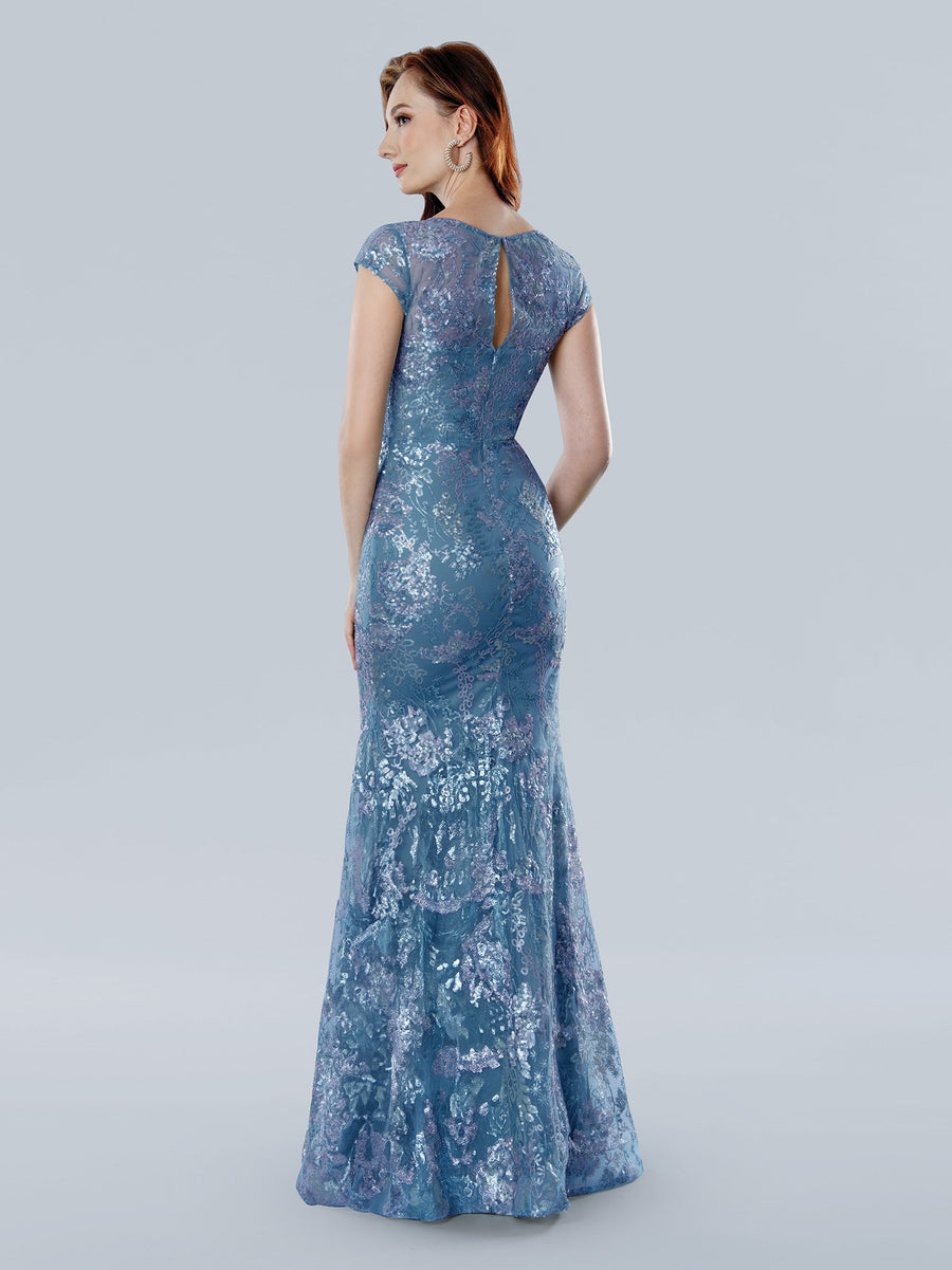 Mother of the Bride Dresses Floral Long Formal Mother of the Bride Dress Blue