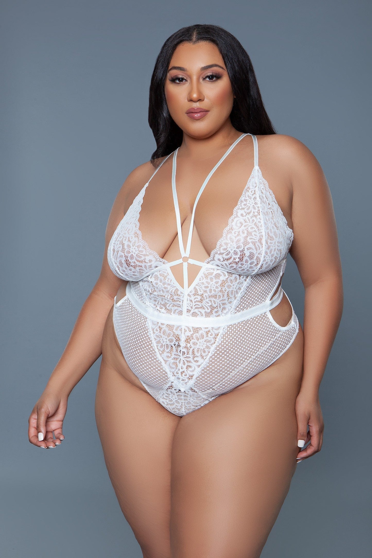 Lingerie 2267 Elise Bodysuit White