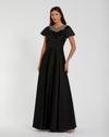 Mother of the Bride Dresses Long Formal Mother of the Bride Pleaded Dress  Black