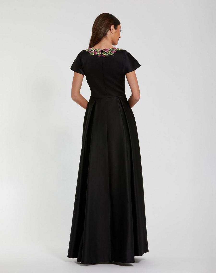 Mother of the Bride Dresses Long Formal Mother of the Bride Pleaded Dress  Black