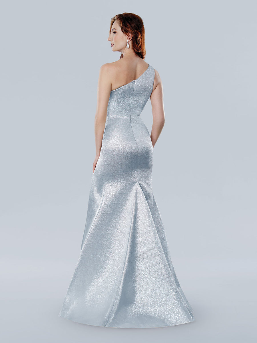 Prom Dresses Long Fitted Metallic Mermaid Formal prom Dress  Blue