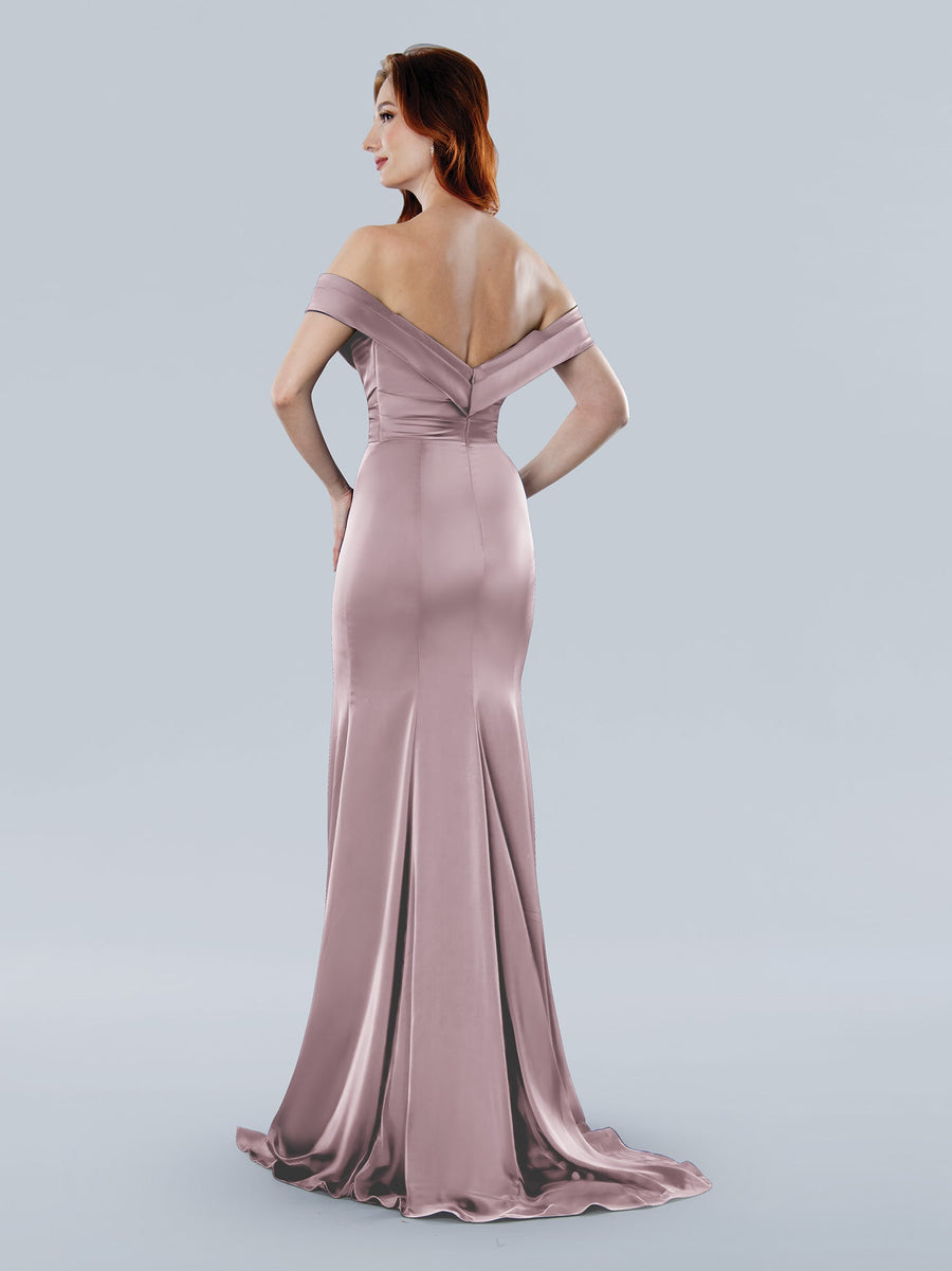 Formal Dresses Long Formal Beaded Pleated Evening Dress Rose