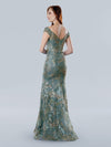 Formal Dresses Long Formal Floral Sequin Mother of the Bride Dress  Sage