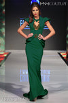 Formal Dresses Long Evening Gown Layered Metallic Formal Dress Green