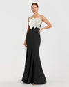 Prom Dresses Long Formal 3D Prom Mermaid Dress Black Ivory